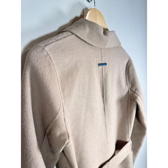 Soia & Kyo Long Women’s Coat tan Wool Blend Belted Open Long XS - Picture 8 of 15